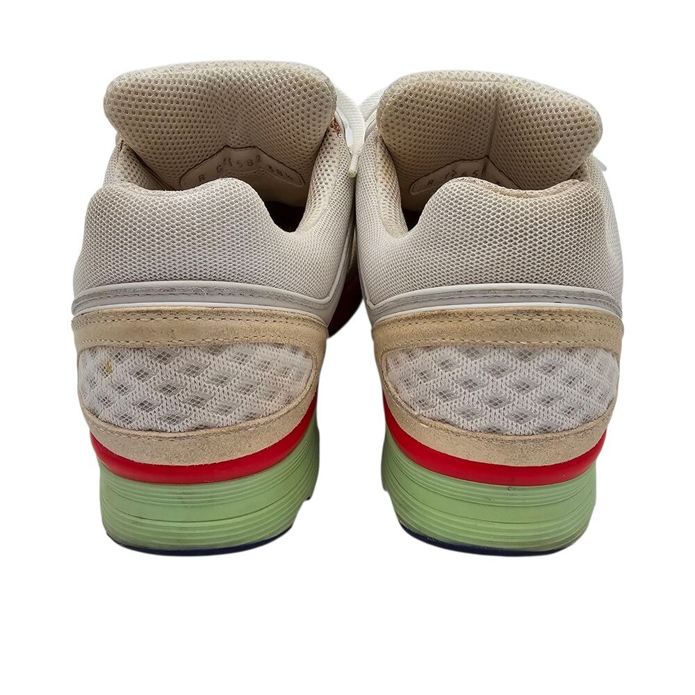 Chanel 16C CC Sneakers Cream Pink Green Suede Low Lace Up Size 38.5 US 7.5 8 - Picture 8 of 11